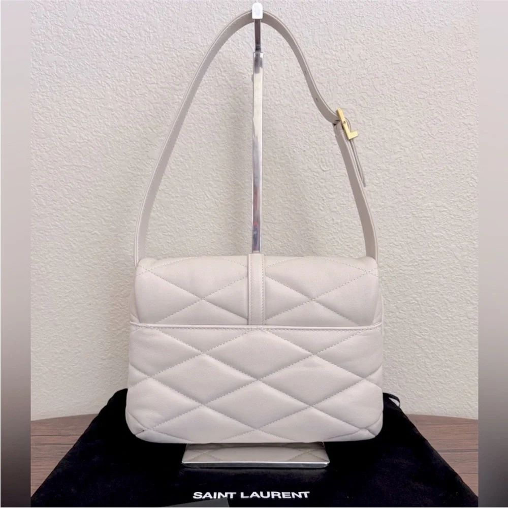 🌟🎉MINI WHEEL🌟🎉 SAINT LAURENT Le 57 Flap YSL Lambskin Leather Shoulder Bag - Picture 5 of 8